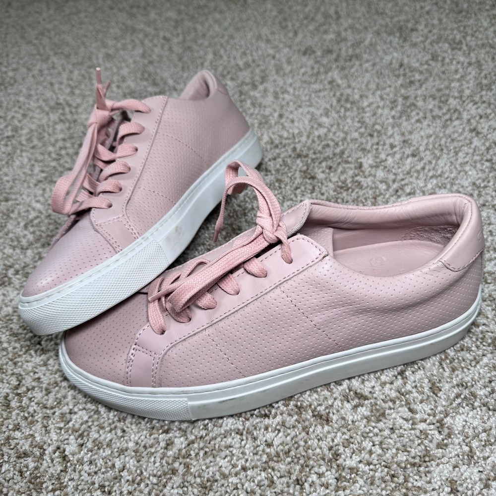 Greats Brooklyn Royale Perforated Pink Leather Sneakers Made in Italy Womens 7